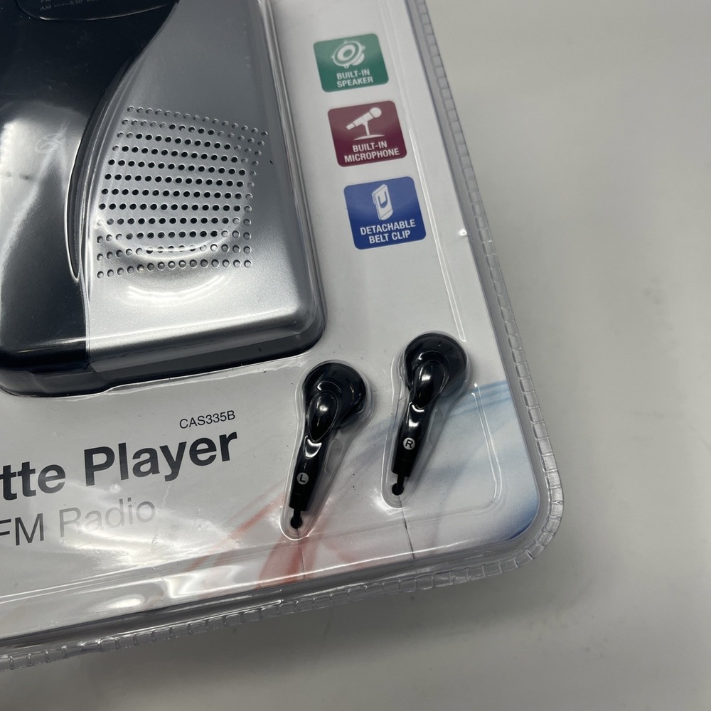 GPX cassette player recorder radio stereo am/fm CAS335B belt clip New Sealed - Picture 4 of 5
